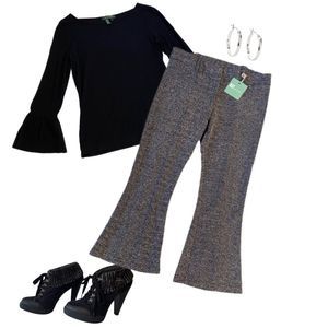 Kut from the Kloth Dawn Crop Flare Wide Leg Pants - NWT